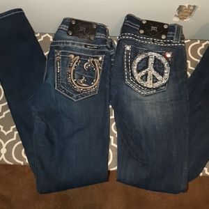 2 pairs of miss me jean
